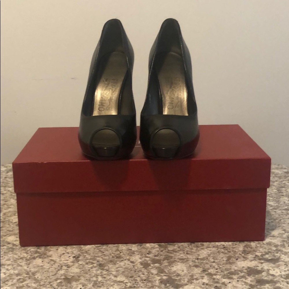 Salvator Ferragamo Peep Toe Shoes